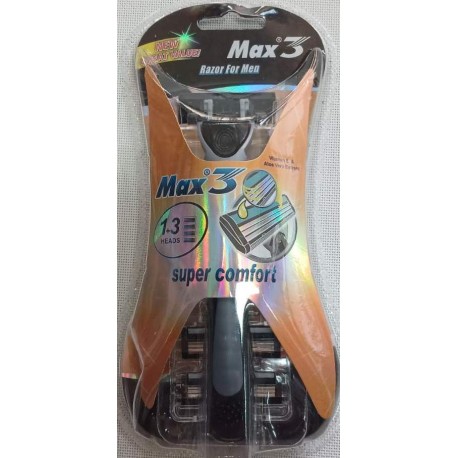 HI1257 Станки MAX мужск.,1+3 картр., 3 лезв. (144шт в ящ)
