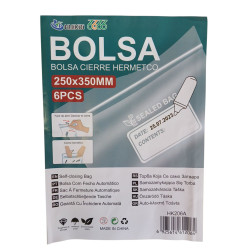 HI1529 Пакети для заморозки продуктів 25*35см 6шт, 1/12/240