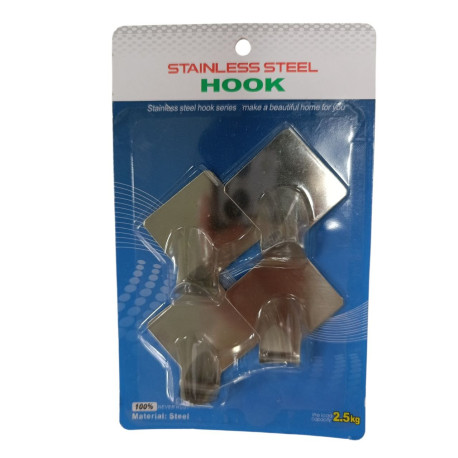 Hi1219 Вішалка-липучка 4-х шт.,блист., метал. гачок на 2,5 кг (192pcs)