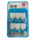 Hi1218 Вішак пластік гачок метал 6шт на 2кг (160pcs)