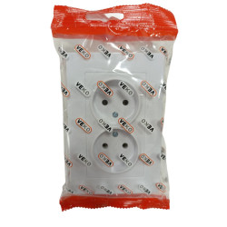 Hi997 Розетка VEKO подвійна вбудована (120pcs)