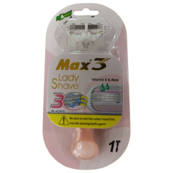 Hi1819 Станки для гоління MAX Lady Shave жіночі.3леза (144 шт в ящ)