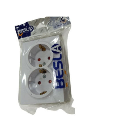 Hi999 Розетка подвійна зовнішня заземлення Besla (160pcs)