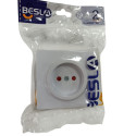 Hi993 Розетка одинарна зовнішня Besla (200pcs)