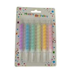 Hi1278 Свічки в торт, 6-ти шт., 11см, на блістері (100pcs)